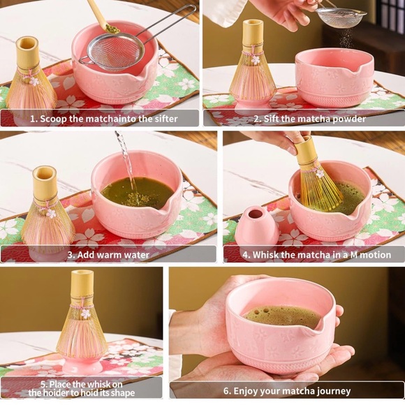 Pink Matcha Green Tea Set - Picture 3 of 11